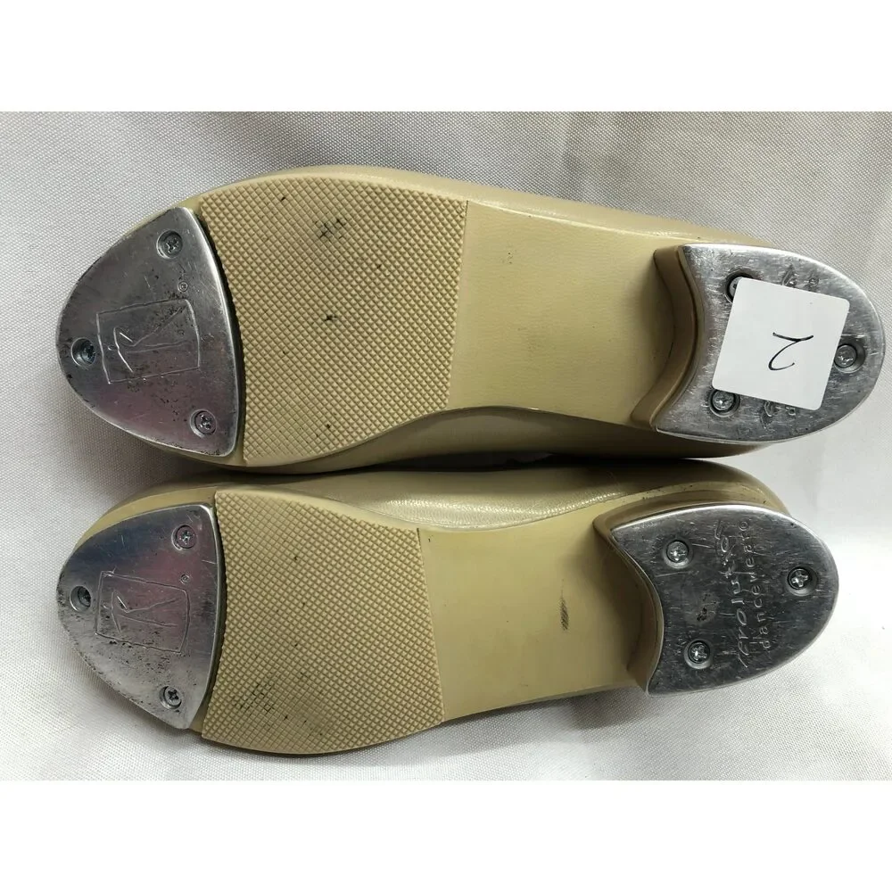 Pre-Owned Dance Tap Shoes Revolution 823 Child 2M Mary Jane Leather Buckle Stud